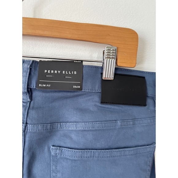 Perry Ellis Slim Fit Lux Touch 5-Pocket Pant – Vintage Indigo – Size 33x32 – NWT - Picture 5 of 7